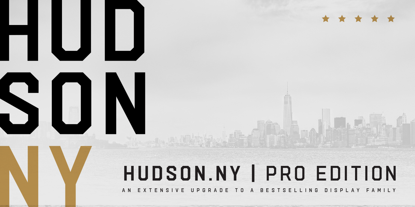 Przykład czcionki Hudson NY Pro Extra Light Italic